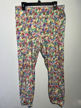 Tuckernuck TNUCK Sport Multicolor Abstract Leggings Size XXL High Rise